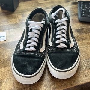 Vans. Black with white.  Women’s 8.5. Very good condition